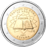 2 euros Espagne 2007 - Trait de Rome